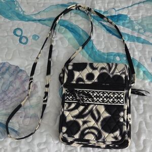 Vera Bradley Black and Cream Crossbody Bag